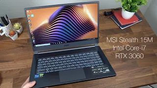 MSI Stealth 15M Unboxing: RTX 3060 and Intel Core i7-11375H!