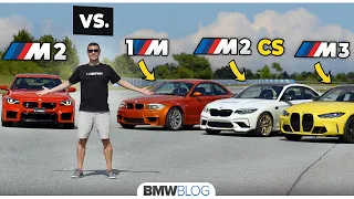 2023 BMW M2 vs M2 CS vs M3 Competition vs 1M | The Ultimate Showdown