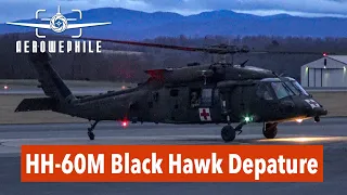 United States Army Sikorsky HH-60M Black Hawk Medevac Helicopter Startup & Departure at KTRI 24Jan24