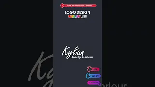 Kylian Beauty Parlour  Logo Design | We Make Logo | #pksgd #punekasurajgraphicdesigner #logodesign