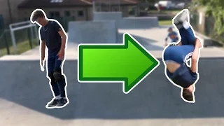 SCOOTER KID BACKFLIPS OUT OF SKATEPARK!