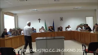 COMUNE DI CASTRO - CONSIGLIO COMUNALE  DEL 29 GIUGNO 2022