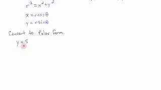 converting an equation from rectangular form to polar form