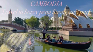 CAMBODIA Travel to borey PENG HUOTH Euro Park | Walking tour around park | CAMBODIA 2022