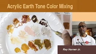 Acrylic earth tone color mixing lesson.