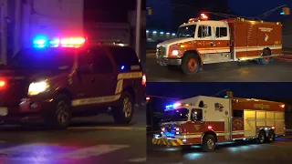 Trenton Fire Department A-4, Rescue 1 & Haz-Mat 1 Responding