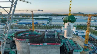 China installs core module of world's first commercial small nuclear reactor