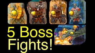 Plants vs. Zombies 2: All 5 Boss (Zombot) Fights!