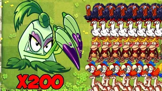 Every Plant 1 POWER-UP vs Team 200 Animal Zombies - Who Will Win? - PvZ 2 Challenge