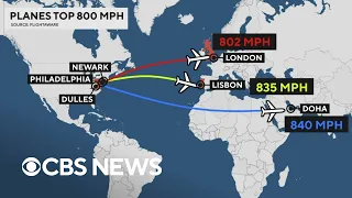 3 commercial flights topped 800 mph