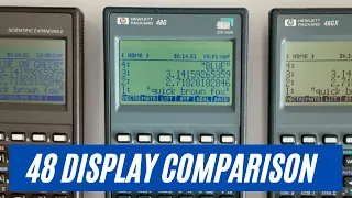 HP 48 Calculator Display Versions