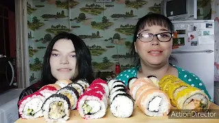 Мукбанг | Суши, роллы | Mukbang | Sushi, rolls | Asmr mukbang |Розыгрыш приза