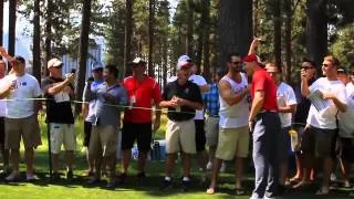 AJ Hawk tackles Fan at American Century Championship