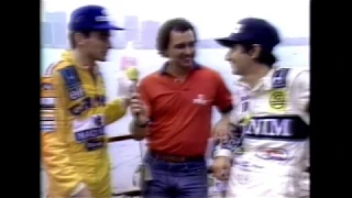 Reginaldo Leme junta Senna e Piquet na marra para entrevista em 1987