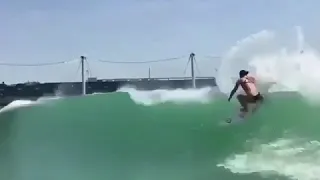 Epic water board surfing RIDING UNLIMITED WAVE CRAZY... world record?