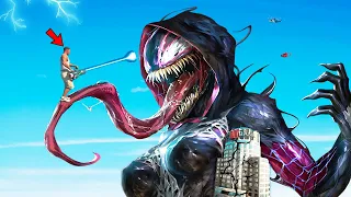 Scary GIRL Venom Destroys LOS SANTOS In GTA 5 - Biggest She Venom Monster