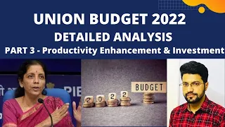 Budget 2022 Analysis | For All competitive Exams | Part 3 | Productivity Enhancement |CA Lateef