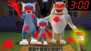 THIS is SCARY TOM FAMILY in MINECRAFT ! Real Tom and Jerry - GAMEPLAY Movie Trap Minion