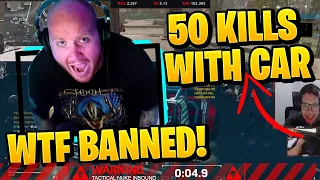TimTheTatman REACTION BANNED LIVE AGAIN | WORLD RECORD 50 KILLS with Car | Warzone Highlights