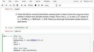 Tutorial 3 Functions and SciPy Optimisation v1