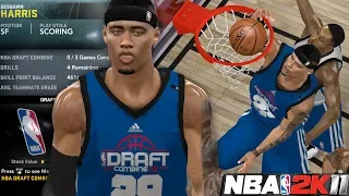 NBA 2K11 MyPLAYER - Creation Of DeShawn Harris! 1st NBA Draft Combine Game!