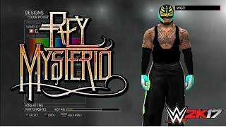 WWE 2K17:Rey Mysterio jr. CAW formula(XBOX 360/PS3)