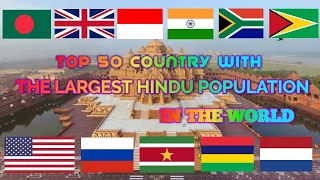 TOP 50 COUNTRIES WITH THE LARGEST HINDU POPULATION IN THE WORLD