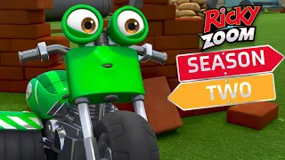 DJ's the Boss⚡️ Season Two ⚡️ Motorcycle Cartoon | Ricky Zoom | Cartoons For Kids