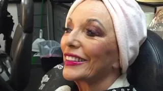 Joan Collins getting ready for American Horror Story