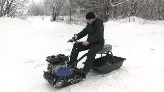 Компактный мотобуксировщик Белка 8 л.с. Покатушки, обзор конструкции.