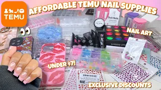 AFFORDABLE NAIL ART SUPPLY HAUL FROM TEMU | REALISTIC PRE FRENCH GEL X NAILS | ALL UNDER $7
