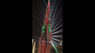 Лазерное шоу на самом высоком здании мира - башня Бурдж-Халифа 1
