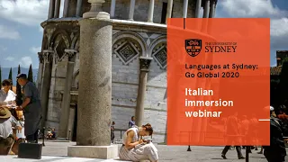 Italian immersion webinar | Languages at Sydney: Go Global 2020