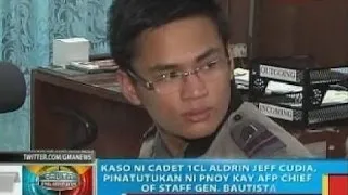 BP: Kaso ni CDT 1CL Cudia, pinatutukan ni PNoy kay AFP Chief of Staff Gen. Bautista