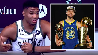 "I Believe The Best Player In The World Is Steph Curry" - Giannis Antetokounmpo | #NBAMediaDay