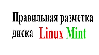 Правильная разметка диска Linux Mint - пошаговая инструкция с примером во время установки