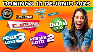 Sorteo 11 AM Resultado Loto Honduras, La Diaria, Pega 3, Premia 2, DOMINGO 11 DE JUNIO 2023