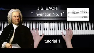 invention no.1 BACH part 1 piano tutorial