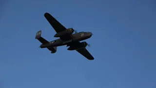 The Roar of the R-2600 Radial - B-25 "Yankee Doodle" Evening Solo Passes