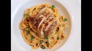 Spicy Chicken Alfredo Pasta (Fettuccine) Recipe