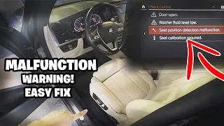 How To Fix BMW Seat Position Malfunction