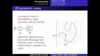Computer Graphics 2012, Lect. 3(1) - Curves, Surfaces, and Shading