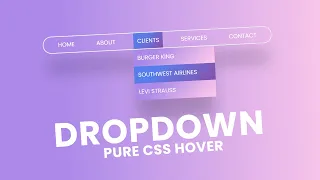 Pure CSS Dropdown Menu with Cool Hover Effect | Latest CSS Dropdown Menu