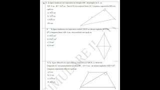 Simulare evaluare naţională matematică ISJ Ilfov - noiembrie 2023 - Subiectele I şi II