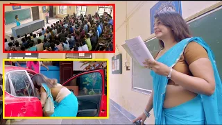 Students Get Attract to Poonam Bajwa BeautyProfessor Kannada Movie Scenes