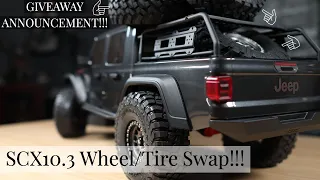 Axial SCX10 3 Wheel & Tire Upgrade + 🆓 🗣GIVEAWAY ANNOUNCEMENT!!!