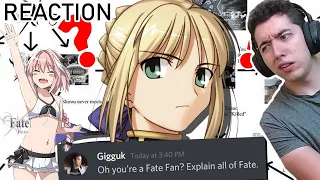 Gigguk Badly Explaining the ENTIRE Fate Series in 30 MINUTES REACTION