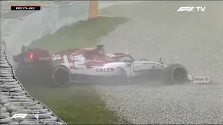 Giovinazzi crash 27.02 Barcelona testing day 5