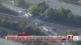 Fatalities reported in accident involving Amtrak train headed to Raleigh