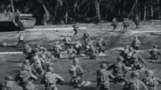 US Troops Invade Caballo and Cebu Islands Philippines WW2 Combat Footage